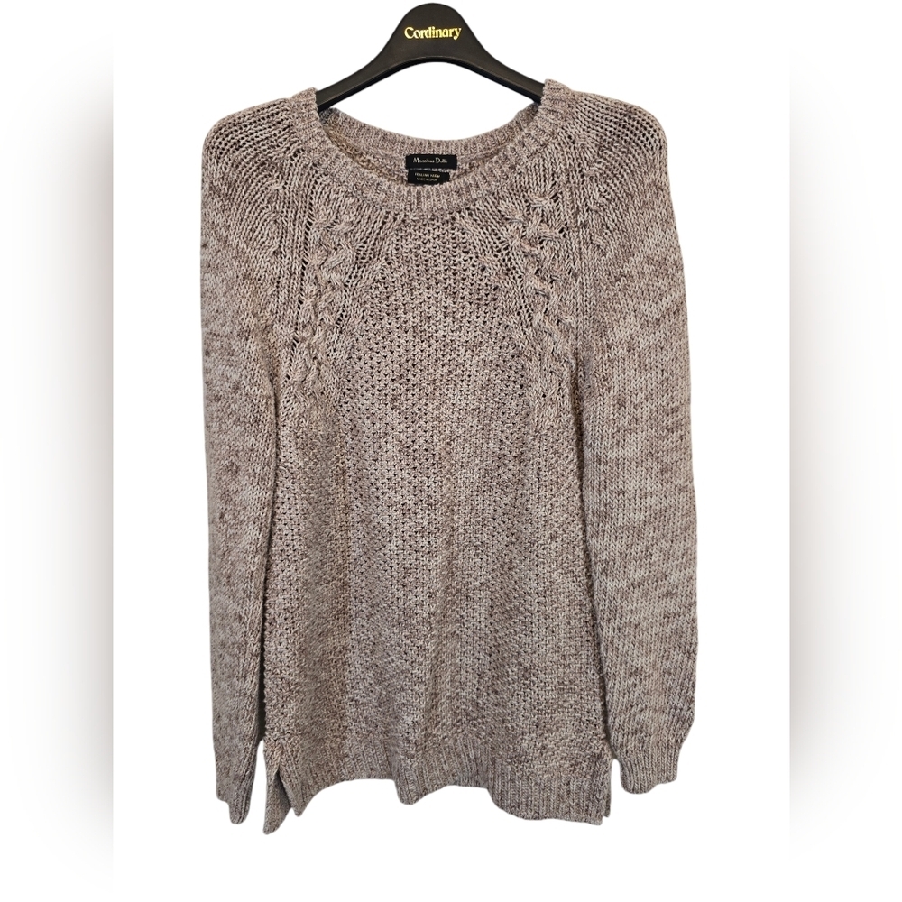 Massimo Dutti Small Crewneck Chunky Knit Sweater